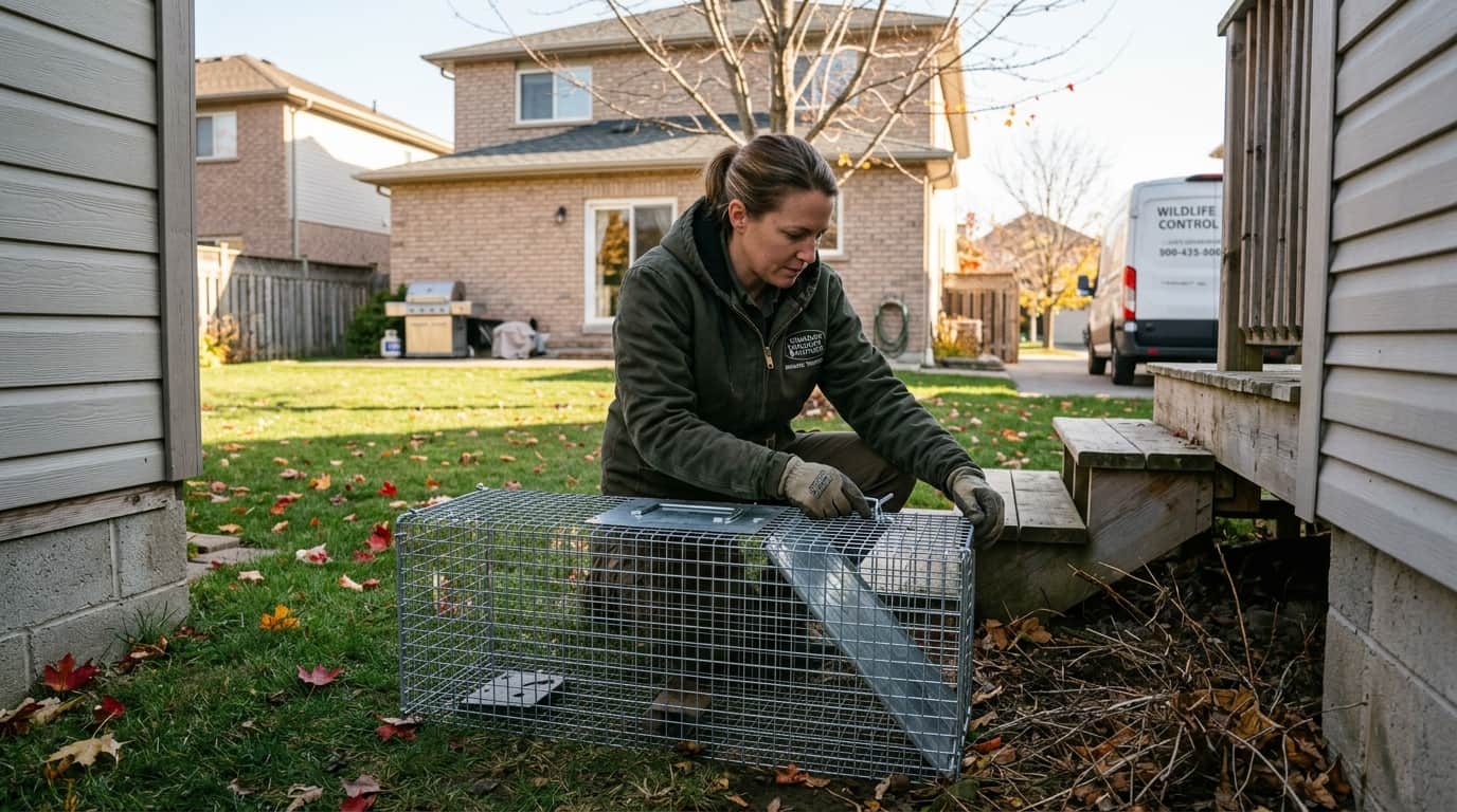 Skunk & Raccoon Humane Eviction